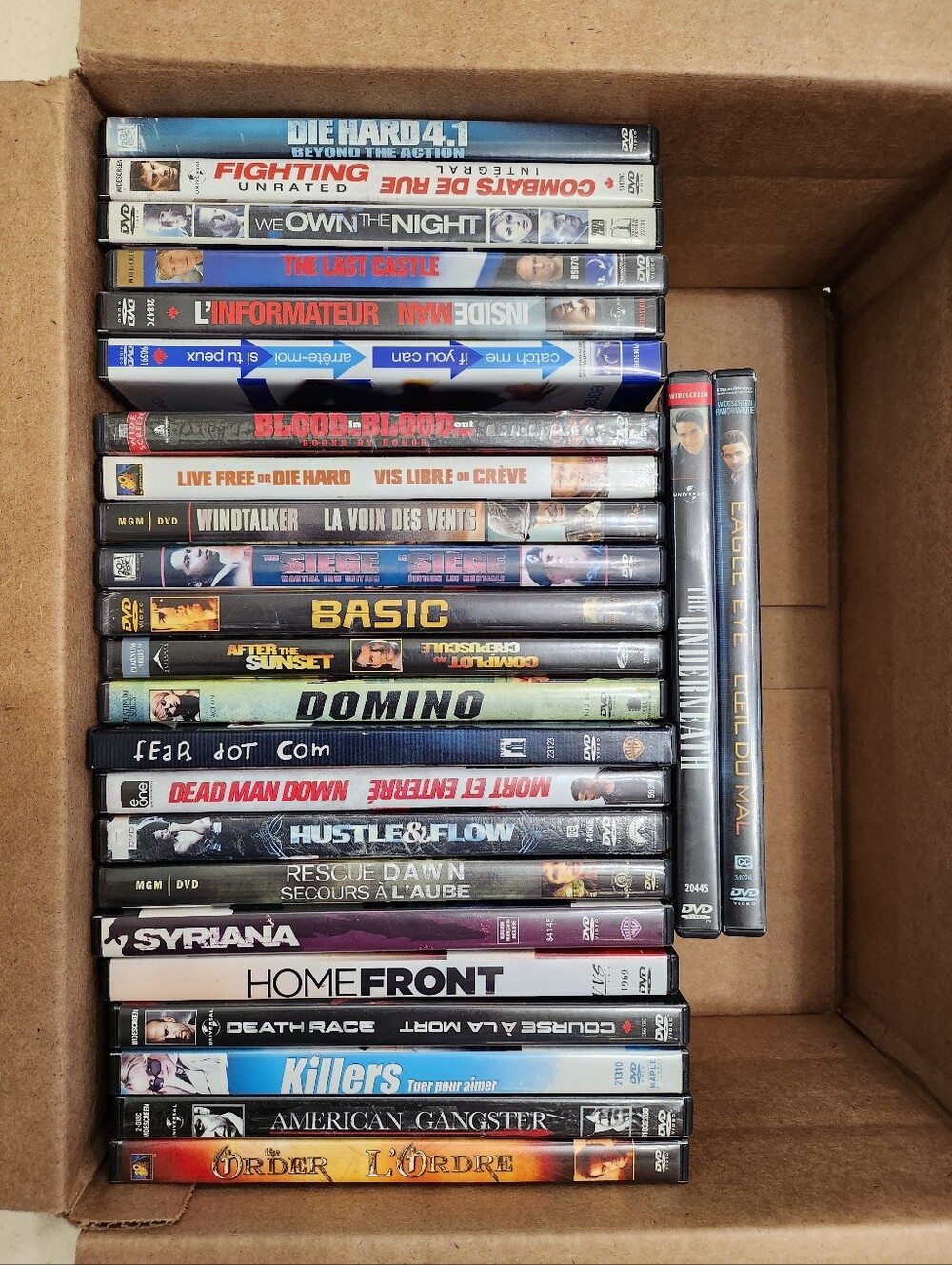 25 Pack Dvds Action, Thriller, Suspense